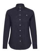 Easy Care Stretch Cotton Shirt Tops Shirts Long-sleeved Navy Lauren Ralph Lauren