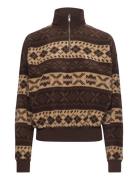 High-Pile Fleece Mockneck Tops Sweatshirts & Hoodies Sweatshirts Brown Polo Ralph Lauren