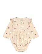 Body Bloomer Nb Bodies Long-sleeved Beige Lindex