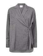 Lr-Jaima Tops Shirts Long-sleeved Grey Levete Room