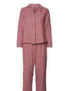 Flannel Pyjama Set Pyjamas Nattøj Red Hunkemöller