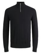 Jjeemil Knit Half Zip Noos Jnr Tops Knitwear Pullovers Black Jack & J S