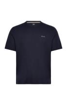 Waffle T-Shirt Tops T-Kortærmet Skjorte Navy BOSS