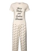 Juicy Wishes Shortsleeve Pyjama Set Almond Blossom Pyjamas Nattøj Cream Juicy Couture