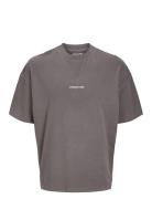 Jcokinetic Dyed Tee Ss Crew Neck Jnr Tops T-Kortærmet Skjorte Grey Jack & J S