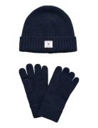 Beanie Gloves Gift Set Accessories Headwear Beanies Navy GANT