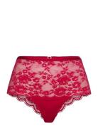 Inv Micro Iris Lace Braz High Lingerie Panties High Waisted Panties Red Lindex