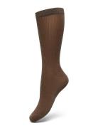 Magda Shimmery Socks Lingerie Socks Regular Socks Brown Swedish Stockings