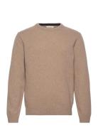 Cfkarl Lambswool Crew Neck Kni Tops Knitwear Round Necks Beige Casual Friday