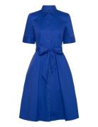 Cotton-Blend Shirtdress Designers Knee-length & Midi Blue Lauren Ralph Lauren