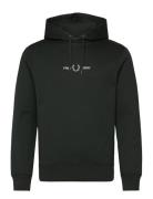 Embroid H Sweatshirt Tops Sweatshirts & Hoodies Hoodies Black Fred Perry