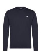 Ade T-Shirt Ls Sport Men Men Sports Clothes Sport Tops Sport T-Skjorte Navy J. Lindeberg