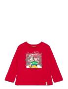 T-Shirt L/S Tops T-shirts Long-sleeved T-Skjorte Red United Colors Of Benetton