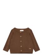 Cardigan Knit Tops Knitwear Cardigans Brown Minymo