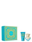 Gift Set Dylan Turquoise Pour Femme Edt + Body Lotion Parfume Sæt Nude Versace Fragrance