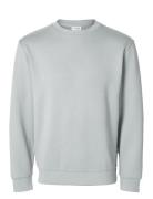 Slhemanuel Soft Crew Neck Sweat Noos Tops Sweatshirts & Hoodies Sweatshirts Grey Selected Homme