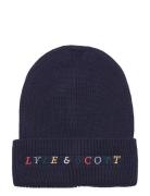 Multi Colour Embroidery Beanie Accessories Headwear Hats Beanie Navy Lyle & Scott