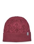 U Mer Cable Knit Beanie Sport Women Sport Accessories Sport Beanies Burgundy Icebreaker