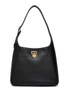 Leather Large Tanner Shoulder Bag Bags Small Shoulder Bags-crossbody Bags Black Lauren Ralph Lauren