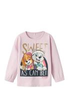 Nmfdys Pawpatrol Ls Top Noos Cplg Tops T-shirts Long-sleeved T-Skjorte Pink Name It