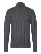 Tamworth Designers Knitwear Half Zip Jumpers Grey Reiss