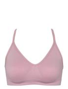 Lucia Bra Top Solid Lingerie Bras & Tops Soft Bras Tank Top Bras Pink Missya