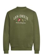 Ivy League Sweatshirt Tops Sweatshirts & Hoodies Sweatshirts Green Les Deux