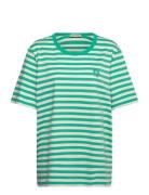 Tasaraita Unisex Unikko Ss Tops T-shirts & Tops Short-sleeved Green Marimekko