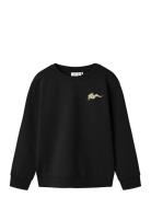 Nkmtegeo Ls Nreg Sweat Bru Tops Sweatshirts & Hoodies Sweatshirts Black Name It