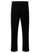 Slhregular-Bowie Corduroy Trs Ex Bottoms Trousers Formal Black Selected Homme