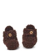 Booties Bouclé Merino Wool Shoes Baby Booties Brown Smallstuff