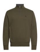 Luxury Jersey Quarter-Zip Pullover Tops Sweatshirts & Hoodies Sweatshirts Green Polo Ralph Lauren