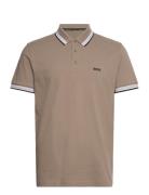 Paddy Sport Polos Short-sleeved Beige BOSS