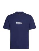 M Lin Sj T Sport Men Sports Clothes Sport Tops Sport T-Skjorte Navy Adidas Sportswear