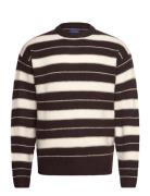 Jorollie Stripe Knit Crew Neck Ln Tops Knitwear Round Necks Multi/patterned Jack & J S