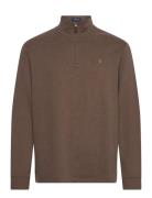 Estate-Rib Quarter-Zip Pullover Tops Knitwear Half Zip Jumpers Brown Polo Ralph Lauren