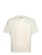 Boxy Tee Offwhite Jersey Tops T-Kortærmet Skjorte Cream Hope