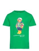 Polo Bear Cotton Jersey Tee Tops T-Kortærmet Skjorte Green Ralph Lauren Kids