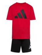 Lk Bl T-Set 160 Sets Sets With Short-sleeved T-shirt Red Adidas Sportswear