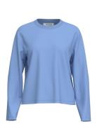 Slfessential Ls Boxy Tee Noos Tops T-shirts & Tops Long-sleeved Blue Selected Femme