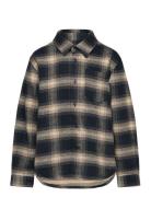 Soft Flannel Svano Shirt Tops Shirts Long-sleeved Shirts Navy Mads Nørgaard