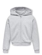 Kogfave L/S Zip Hood Swt Tops Sweatshirts & Hoodies Hoodies Grey Kids Only