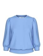 Slftenny 3/4 Sweat Top Noos Tops Sweatshirts & Hoodies Sweatshirts Blue Selected Femme