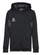 Hmlauthentic Pl Zip Hoodie Kids Tops Sweatshirts & Hoodies Hoodies Black Hummel