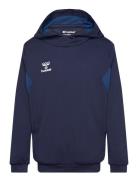 Hmlauthentic Pl Hoodie Kids Tops Sweatshirts & Hoodies Hoodies Navy Hummel