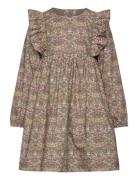 Dress In Liberty Fabric Dresses & Skirts Dresses Partydresses Khaki Green Huttelihut