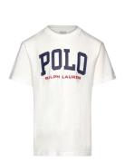 Logo Cotton Jersey Tee Tops T-Kortærmet Skjorte White Ralph Lauren Kids