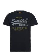 Vl Heritage Relaxed Tee Tops T-Kortærmet Skjorte Navy Superdry