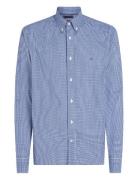 Flex Poplin Gingham Rf Shirt Tops Shirts Casual Blue Tommy Hilfiger