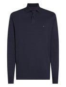 Jacquard Stripe Ls Reg Polo Tops Polos Long-sleeved Navy Tommy Hilfiger